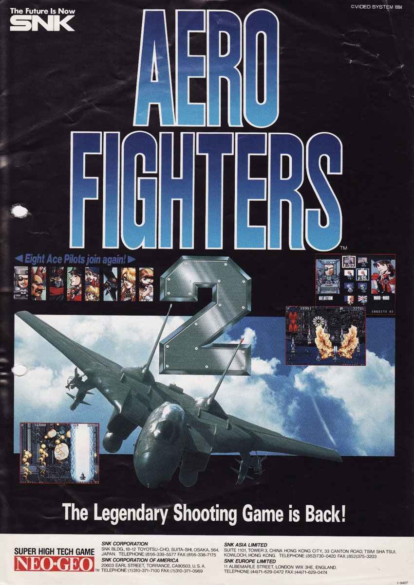 neo geo aero fighter 2 cover art