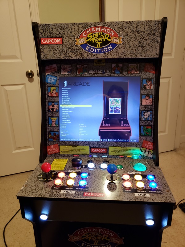 Arcade 1up Steet Fighter Raspberry Pi 3 Retropi With Spinner And