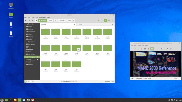 Linux Mint Cinnamon Retropie mounted.jpeg