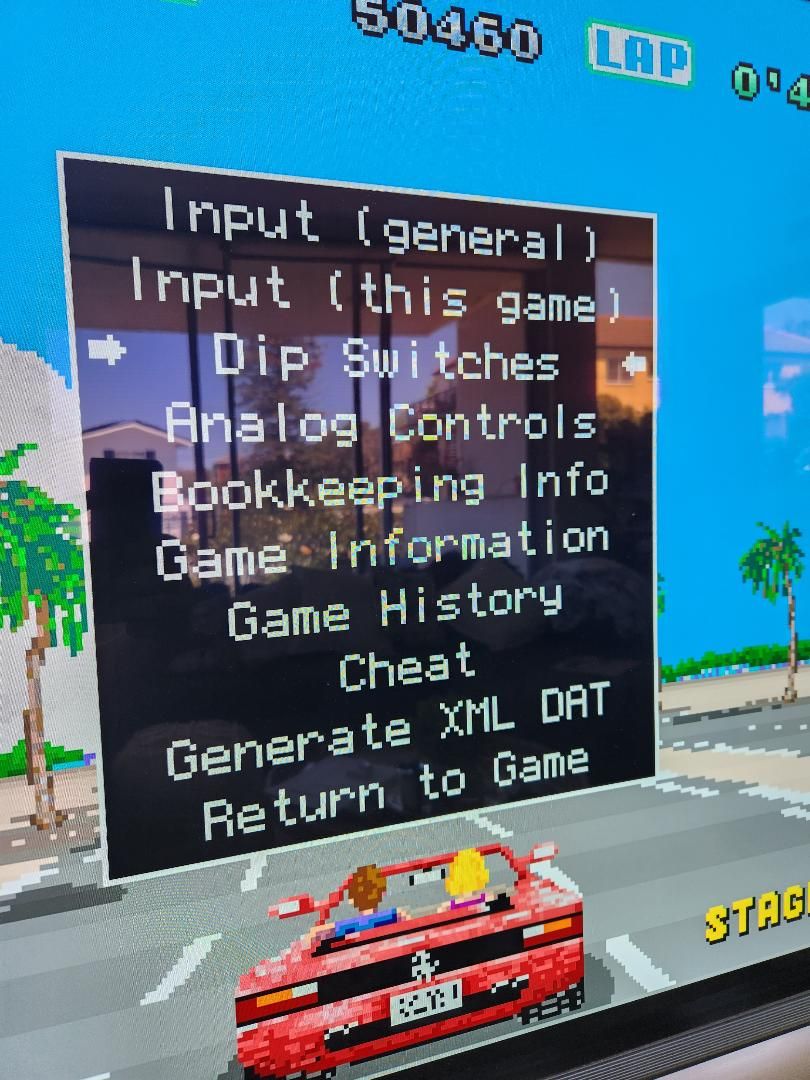 Where can I find the option to turn on the gear overlay from driving games?  - RetroPie Forum