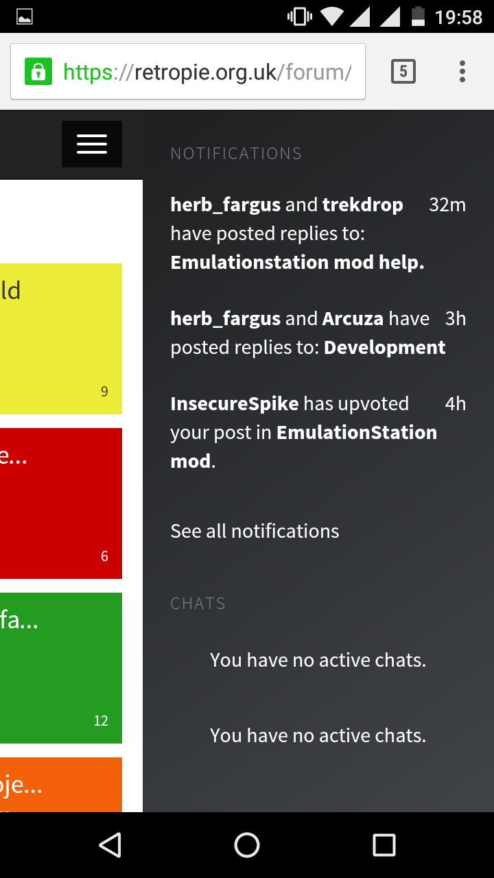 screenshot, showing no active chats